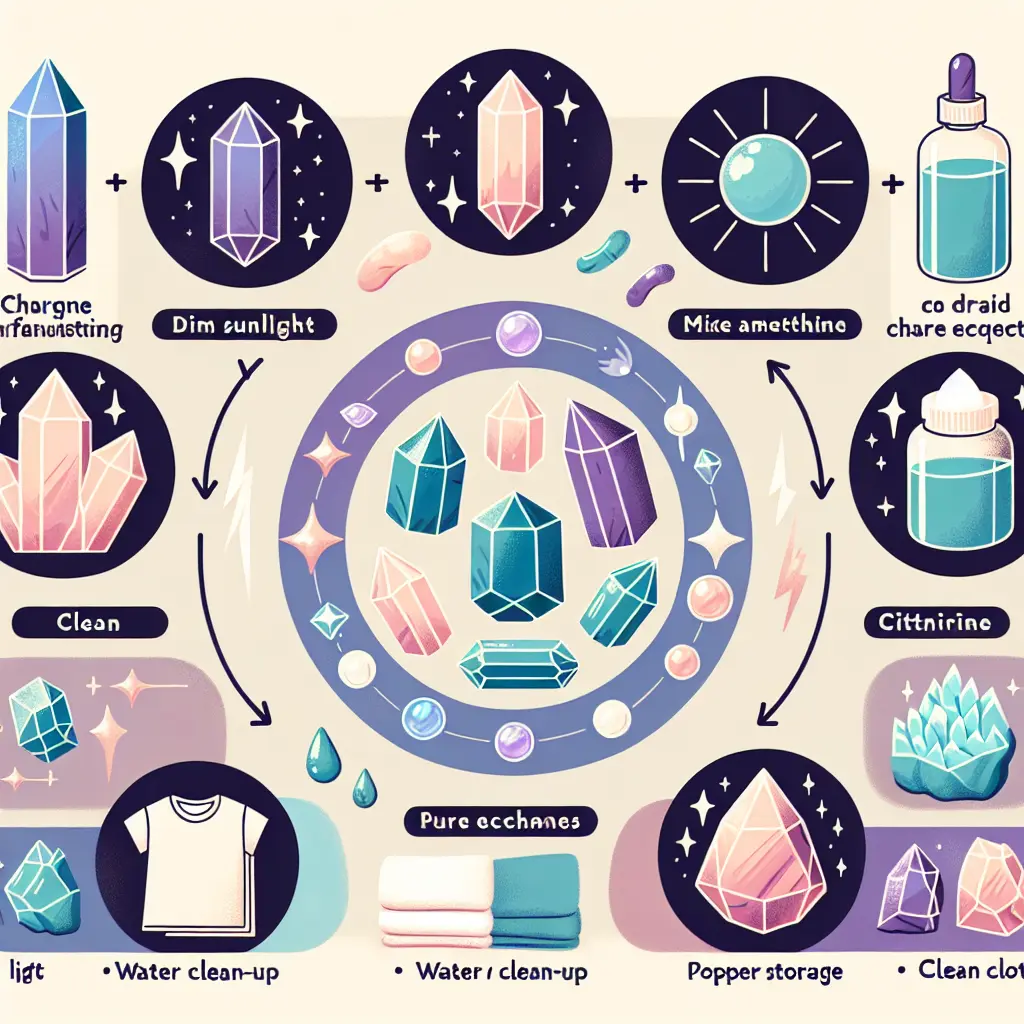 Representation of Crystal Care Tips for Longevity and Effectiveness