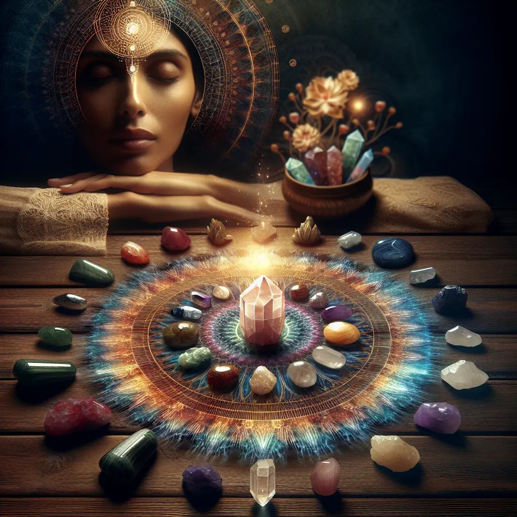 Representation of Crystal Healing for Emotional Balance