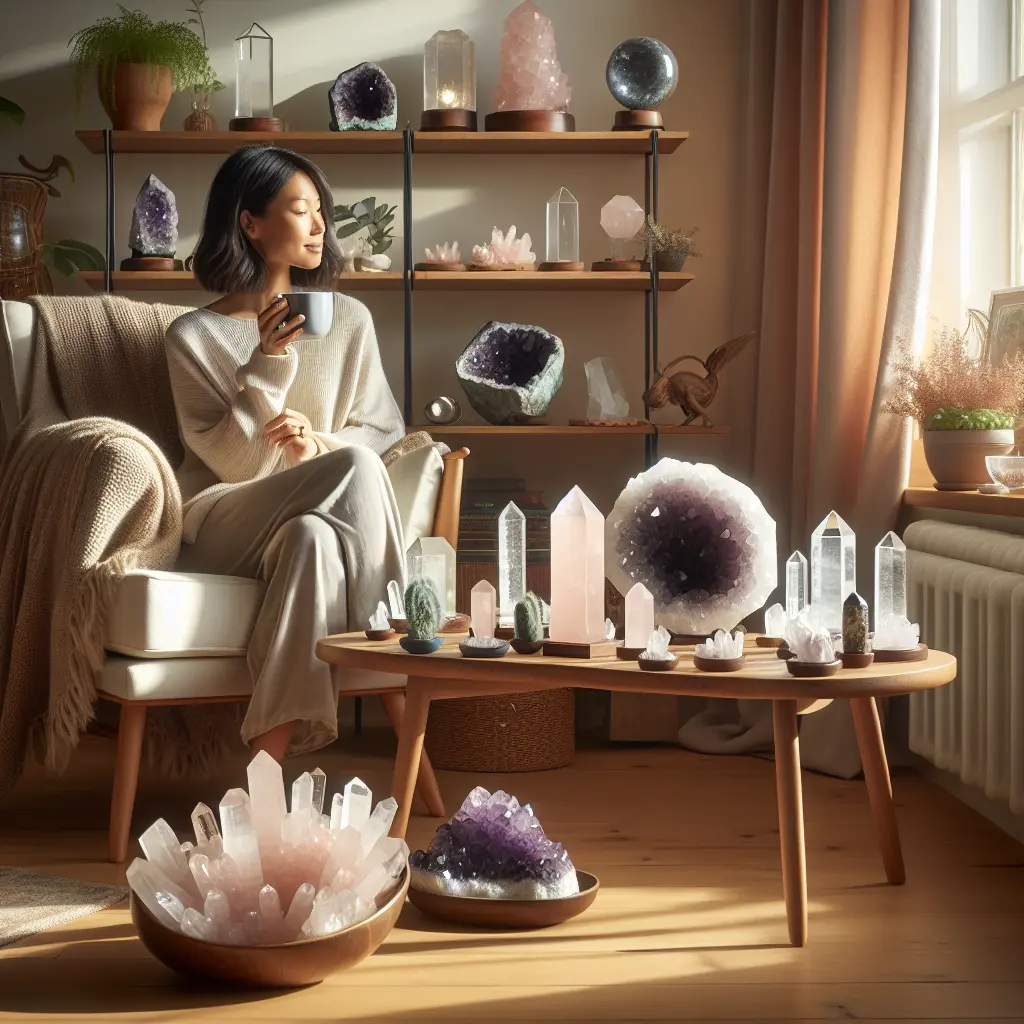 Representation of Crystal Uses in Home Decor for Positive Energy