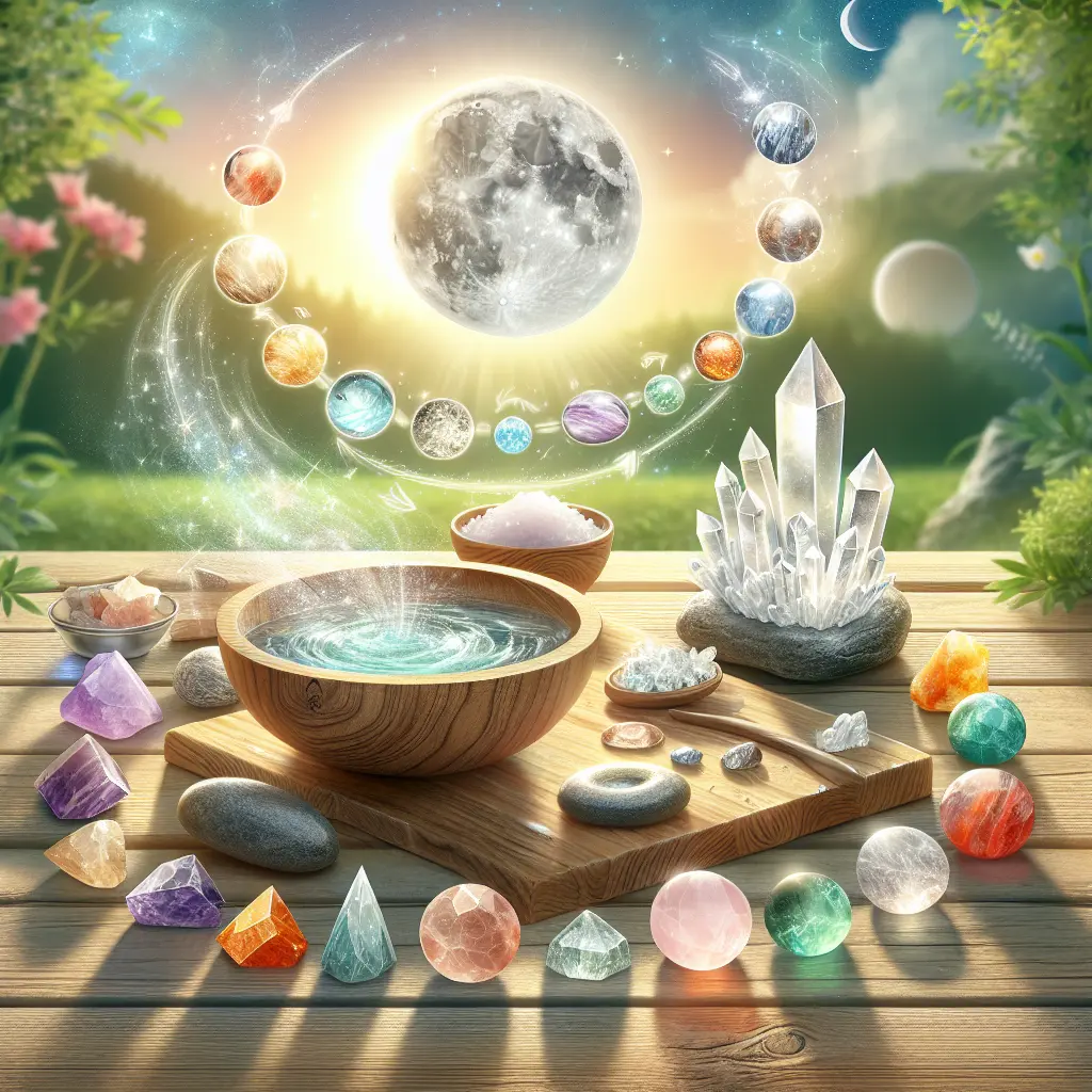 Representation of How to Cleanse and Charge Your Crystals